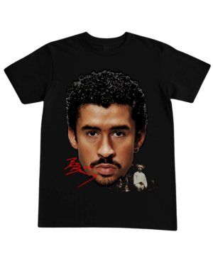 playera negra bad bunny face