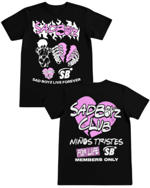 playera junior h sad boyz club members only heart